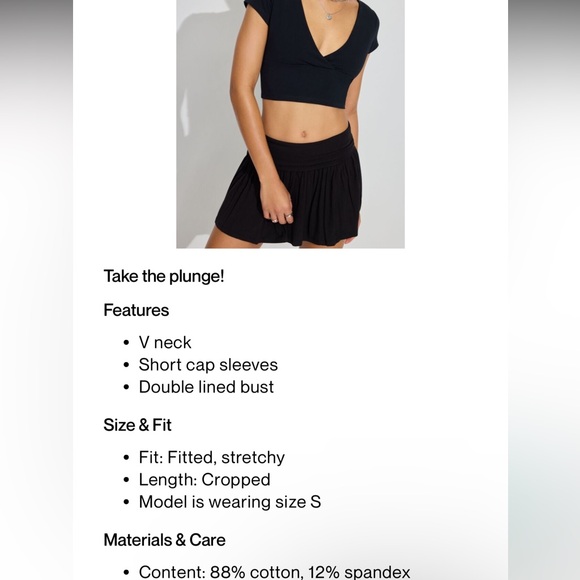Garage Crossover Plunge V neck Crop Top! - Picture 4 of 4